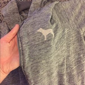 VICTORIAS SECRET GREY ZIP UP JACKET